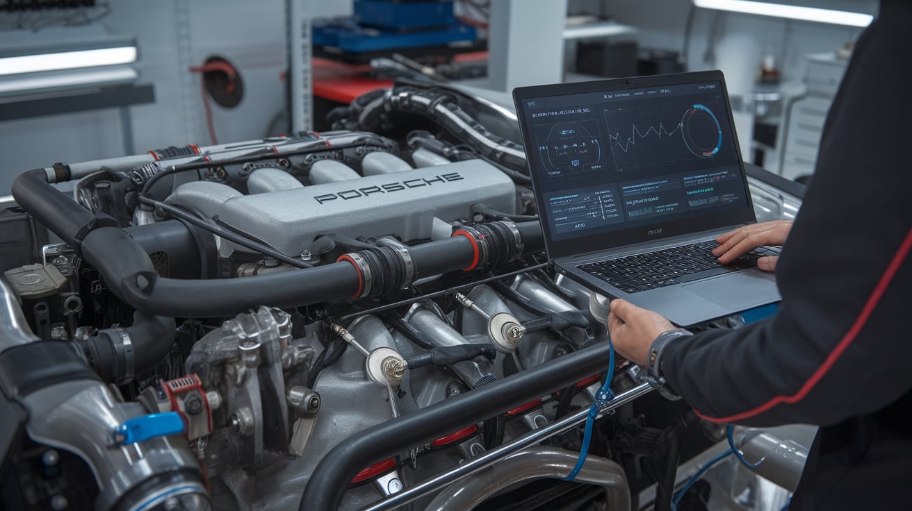 Dubai Porsche engine