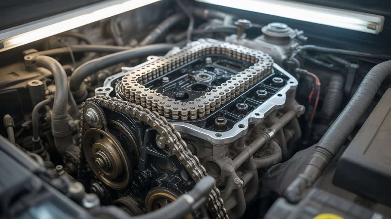 Engine timing chain service